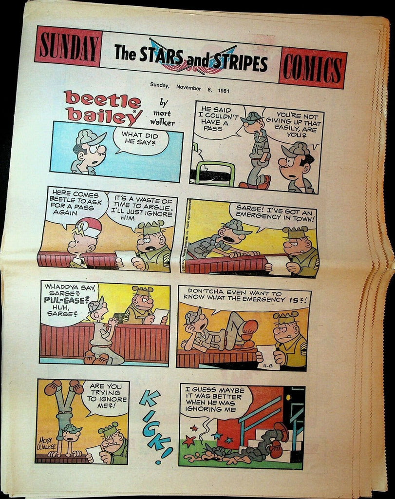 Stars & Stripes Sunday Comics Section November 8 1981 Amazing Spider-Man
