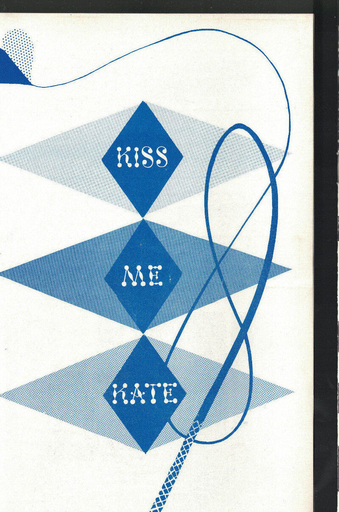 Kiss Me Kate Program Arena Theatre Rochester NY 1950s Gilbert Adkins