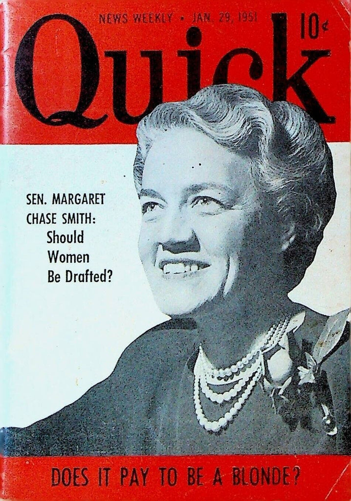 Quick Magazine January 29 1951 Marilyn Monroe Judy Holliday Rhonda Fleming