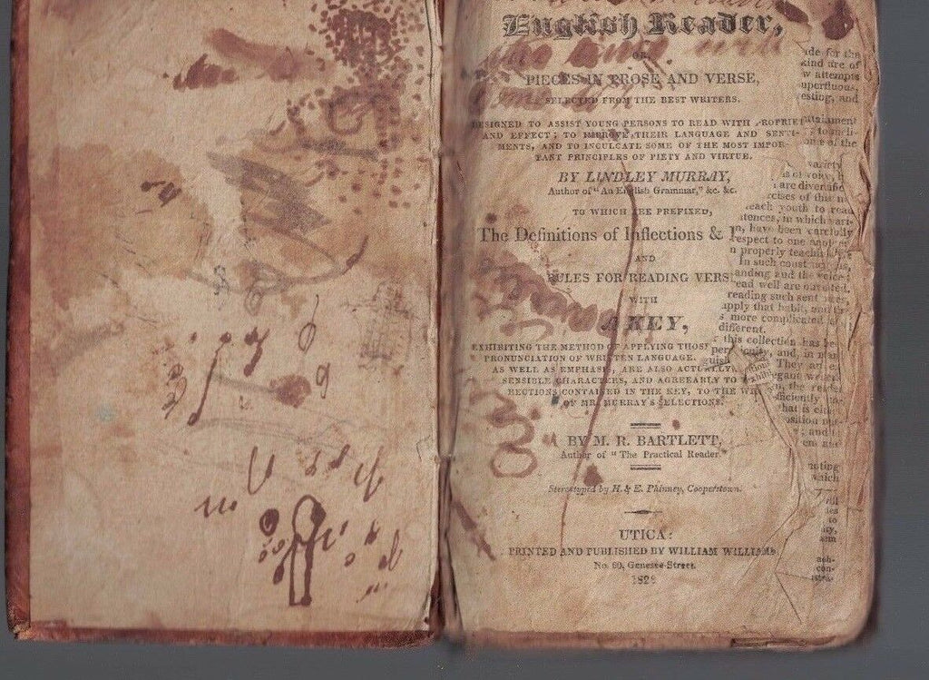 The English Reader by Lindley Murray (1828) HC MR Bartlett Inflections