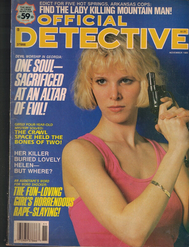 Official Detective Magazine November 1989 Ian Simms Roger Hammond