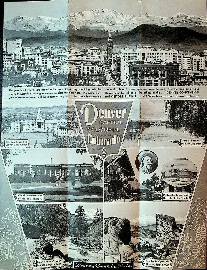 Denver Capital Colorful California 1945 Servicemen's Letter WWII