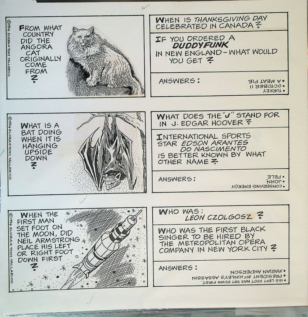 Neil Armstrong Angora Cat Bats Tony Tallarico Fun Facts Trivia Page Mockup