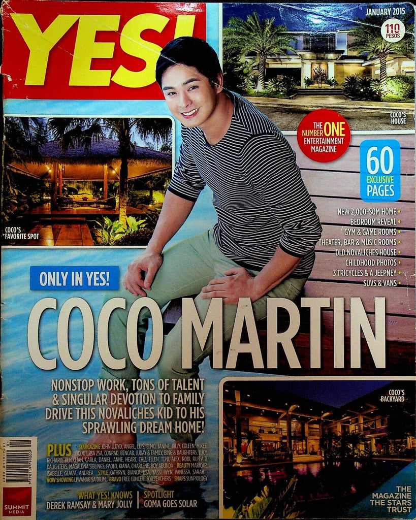 Yes Magazine January 2015 Coco Martin Richard Gomez Derek Ramsay Mary Jolly
