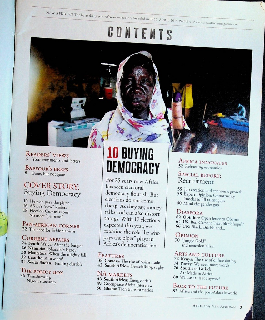 New African Magazine April 2015 South Africa Rugby Ben Carson