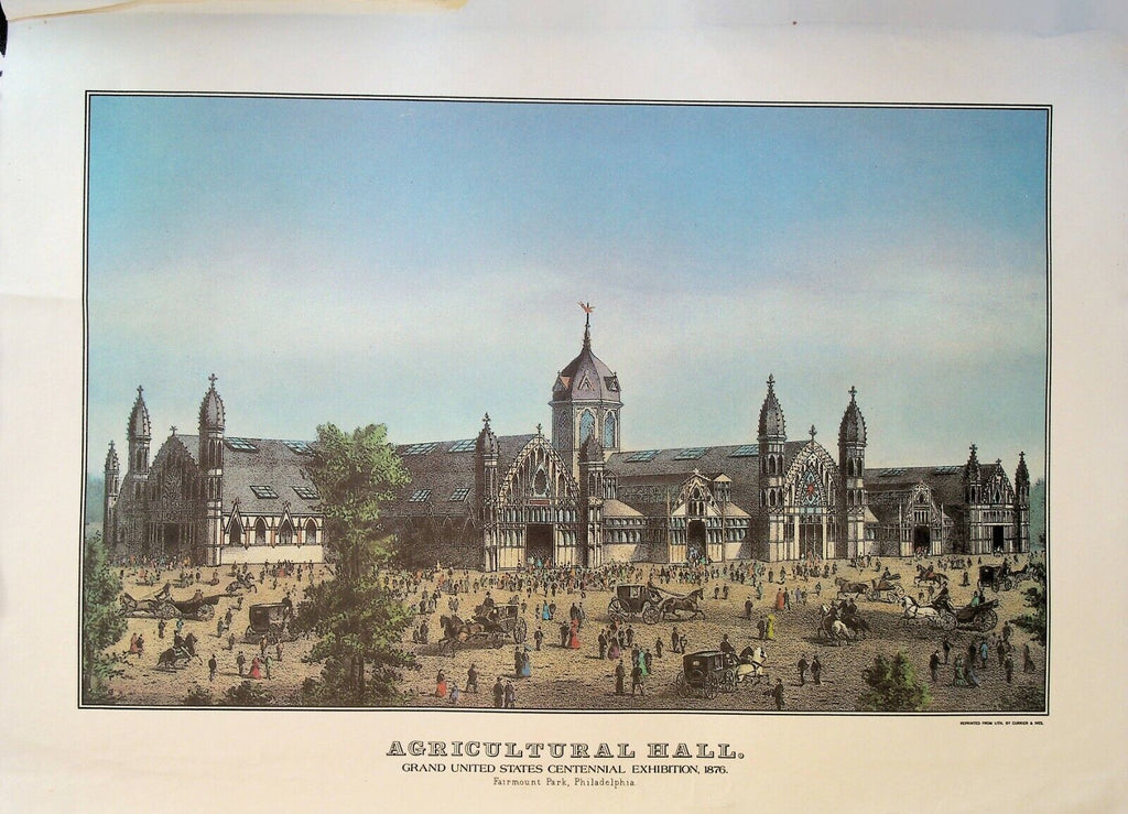 Currier & Ives Calendar Topper 1983 Agricultural Hall Centennial Exhibition 1876