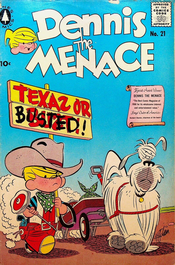 Dennis the Menace 21 Pines Comics 1957 Texas or Bust Running Away