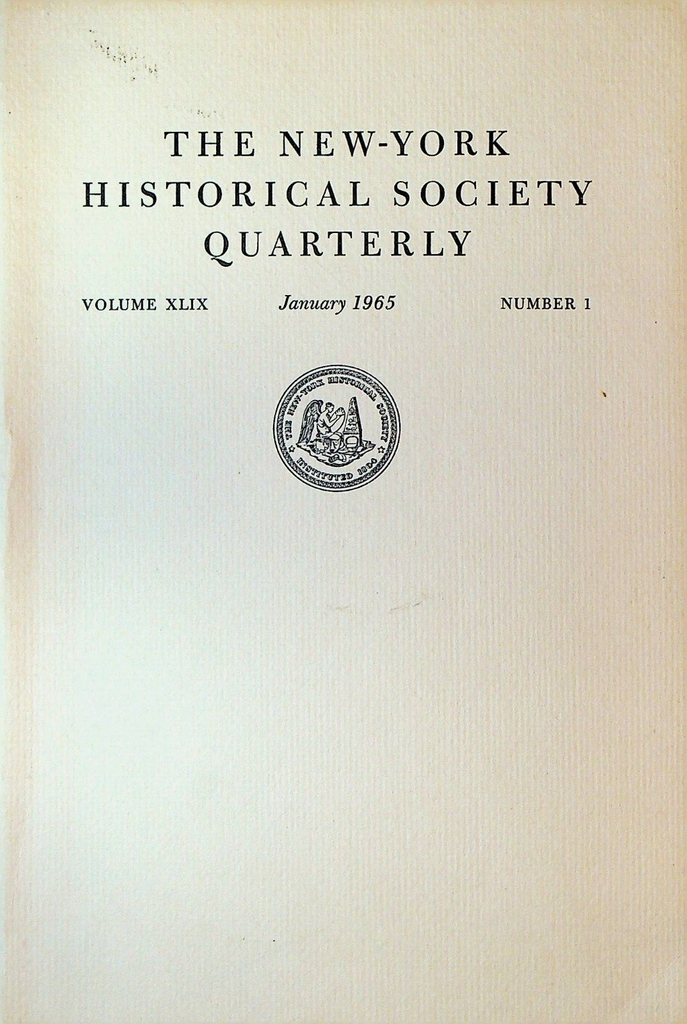 New York Historical Society Quarterly January 1965 John James Audubon