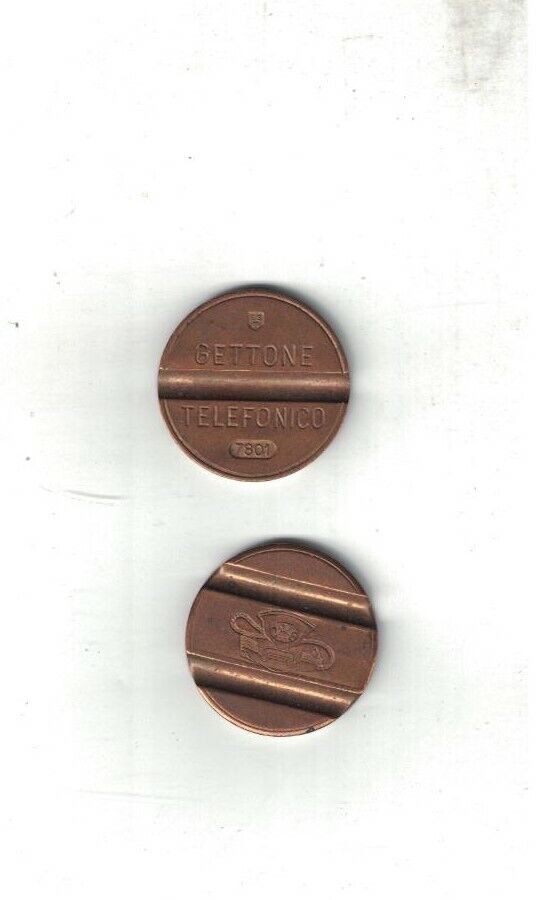 Gettone Telefonico Italian Telephone Token Lot of 2 7801 7805
