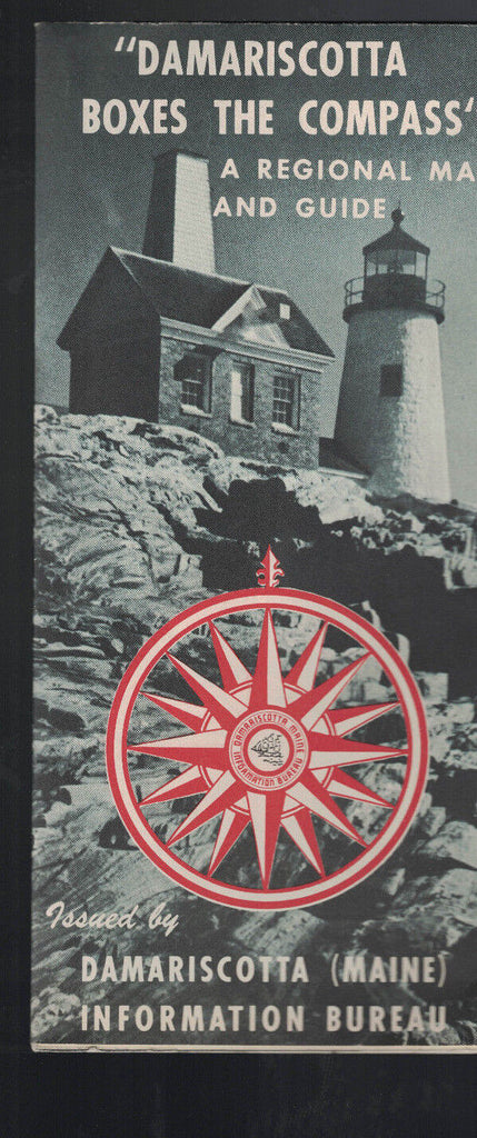 Damariscotta Boxes the Compass 1959 Maine Regional Map & Guide