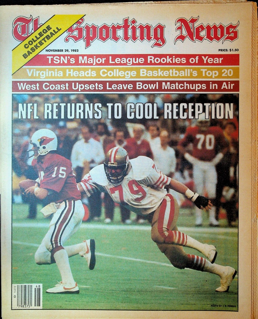The Sporting News November 29 1982 NFL Strike Over College Basketball