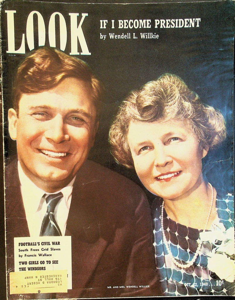 Look Magazine October 22 1940 Stirling Hayden Irene Dunn Wendell Willkie