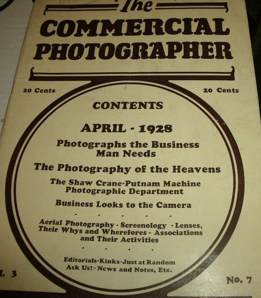 The Commercial Photographer Magazine April 1928 Shaw Crane-Putnam Machine