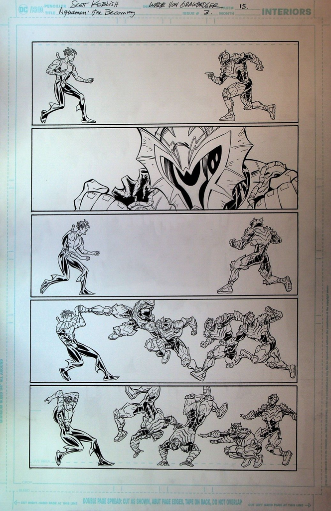 Aquaman the Beginning #3 Original Comic Art Page 15 Scott Koblish DC Comics 2022