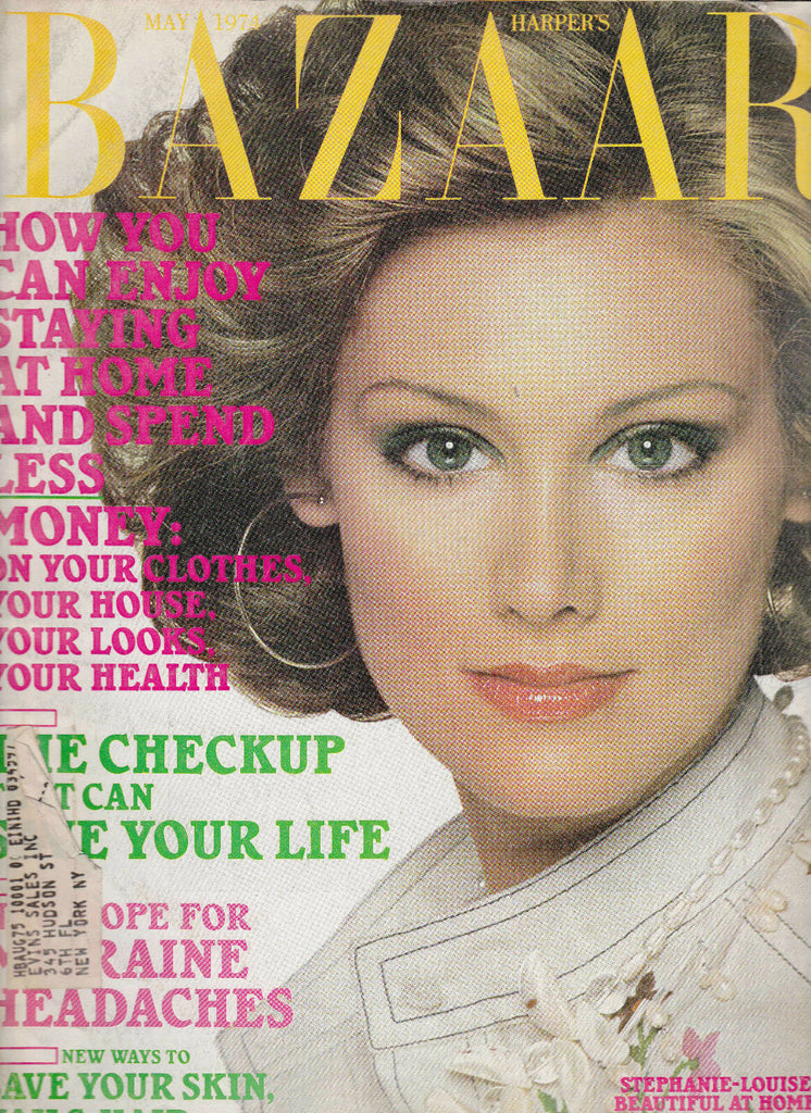 Harper's Bazaar Magazine Stephanie Louise  Fashion  May 1974