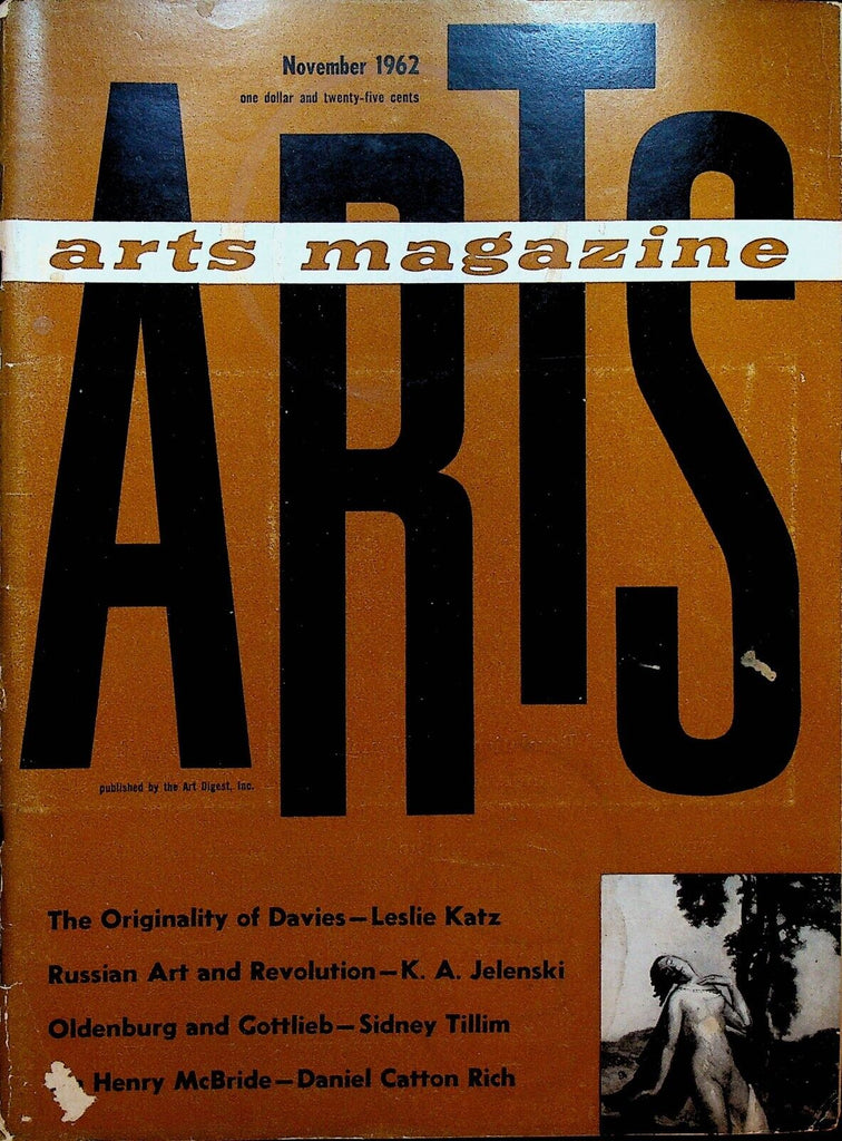 Arts Magazine November 1962 Arthur B Davies Georges Braque Henry McBride