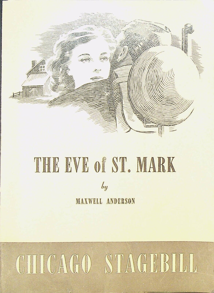 The Eve of St Mark Chicago Stagebill January 18 1943 Helen Brown Tom Daly