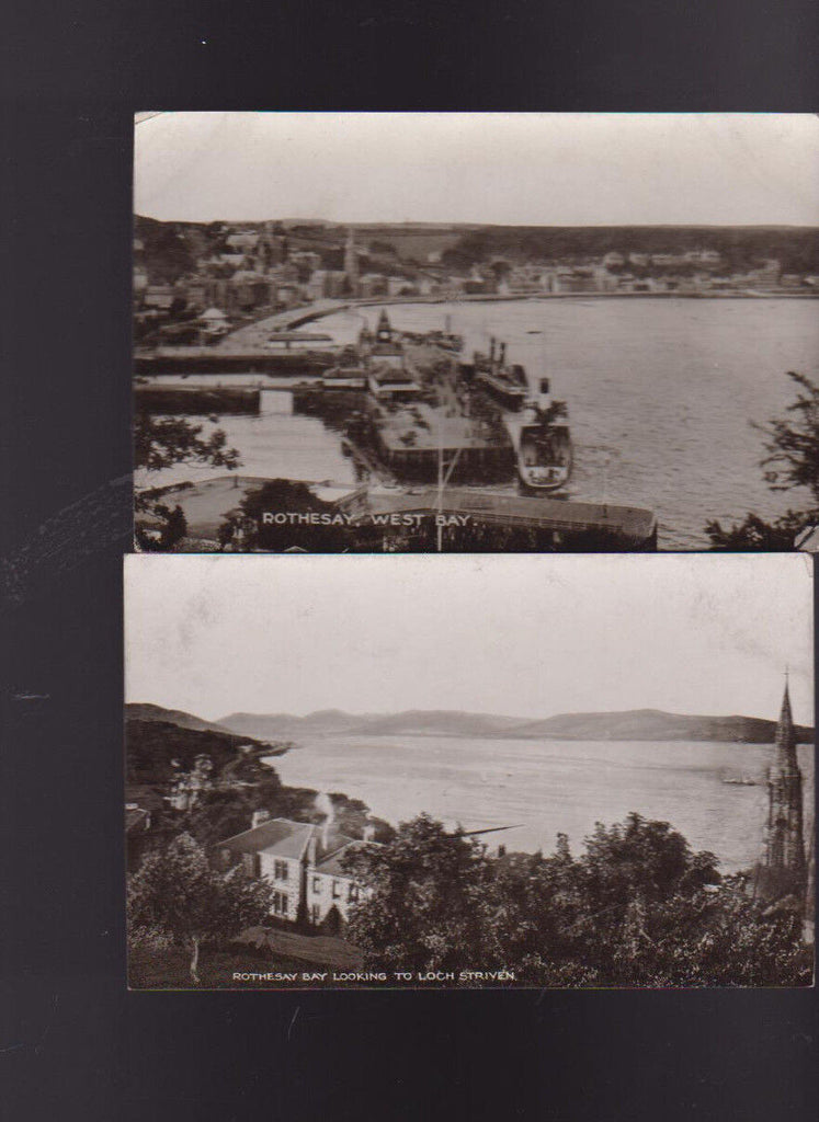 Rothesay Bay Scotland Lot of 2 Unused Postcards Loch Striven