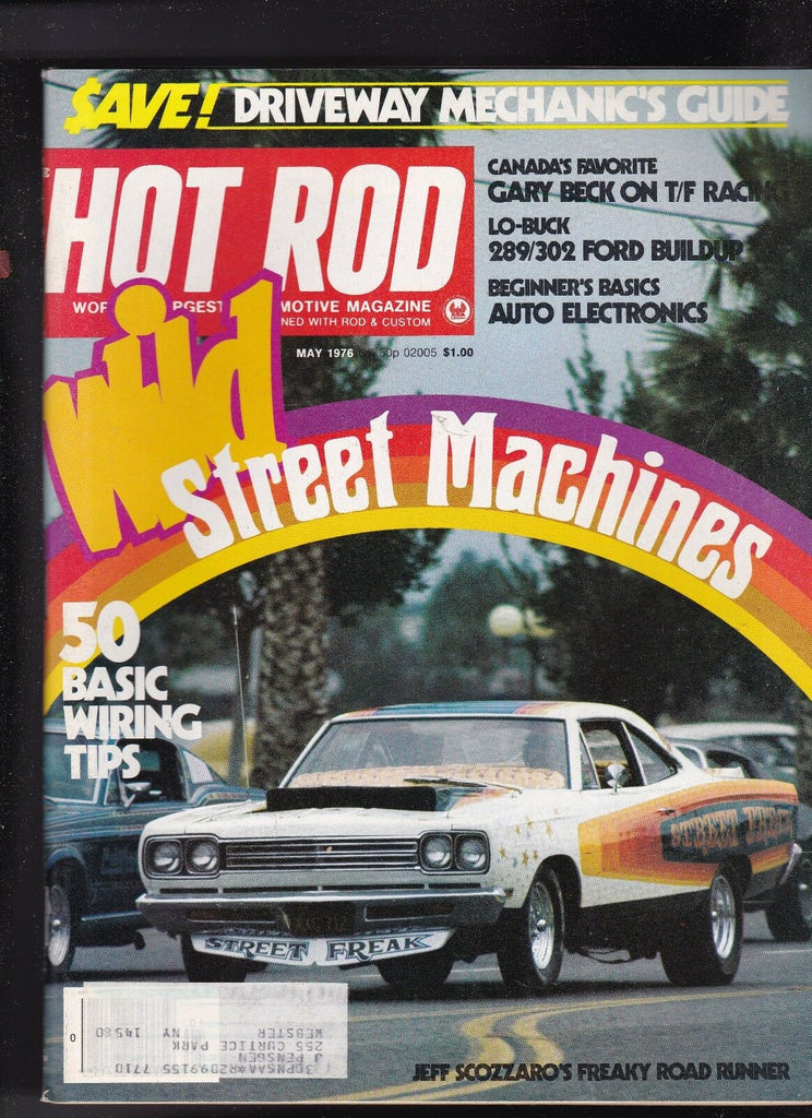 Hot Rod Magazine Street Machines Gary Beck May 1976 FREE US S/H
