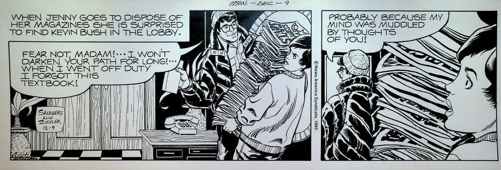 Mary Worth Original Comic Strip Art Allen Saunders Bill Ziegler December 9 1985