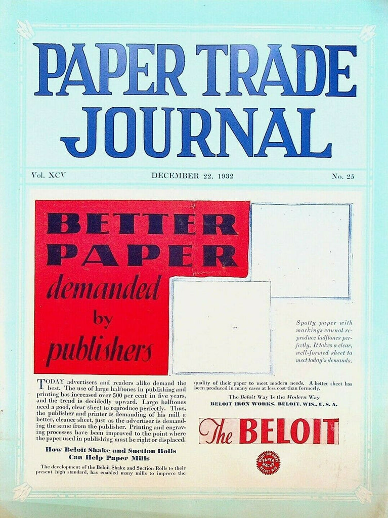Paper Trade Journal December 22 1932 McLaurin Jones Nekoosa Edwards Forestry