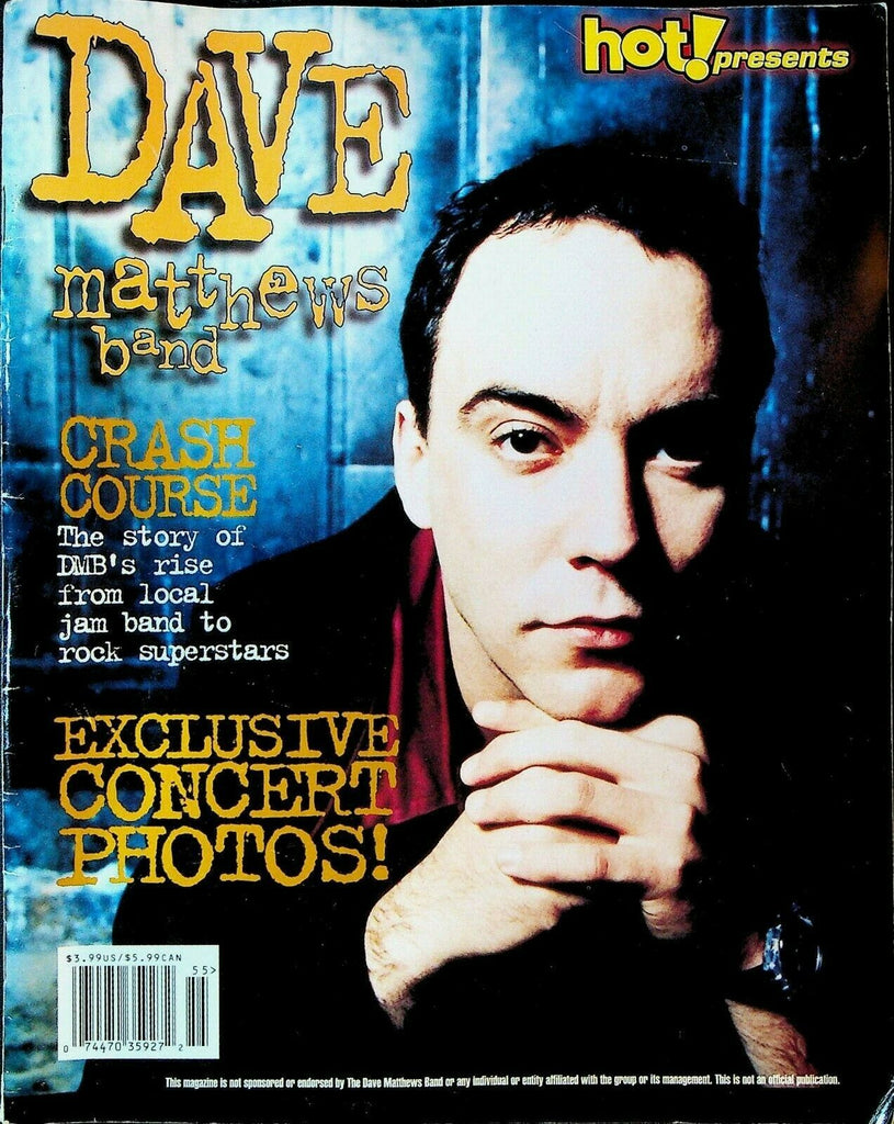 Dave Matthews Band Magazine Hot! Presents 2000 Concert Photos & Story