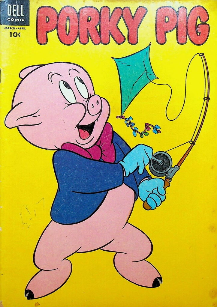 Porky Pig 39 Dell Comics 1955 Kite Fishing Pole