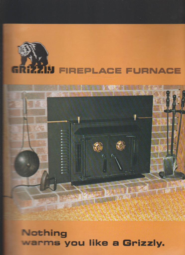 Grizzly Fireplace Furnace Brochure 1970s Home Heating