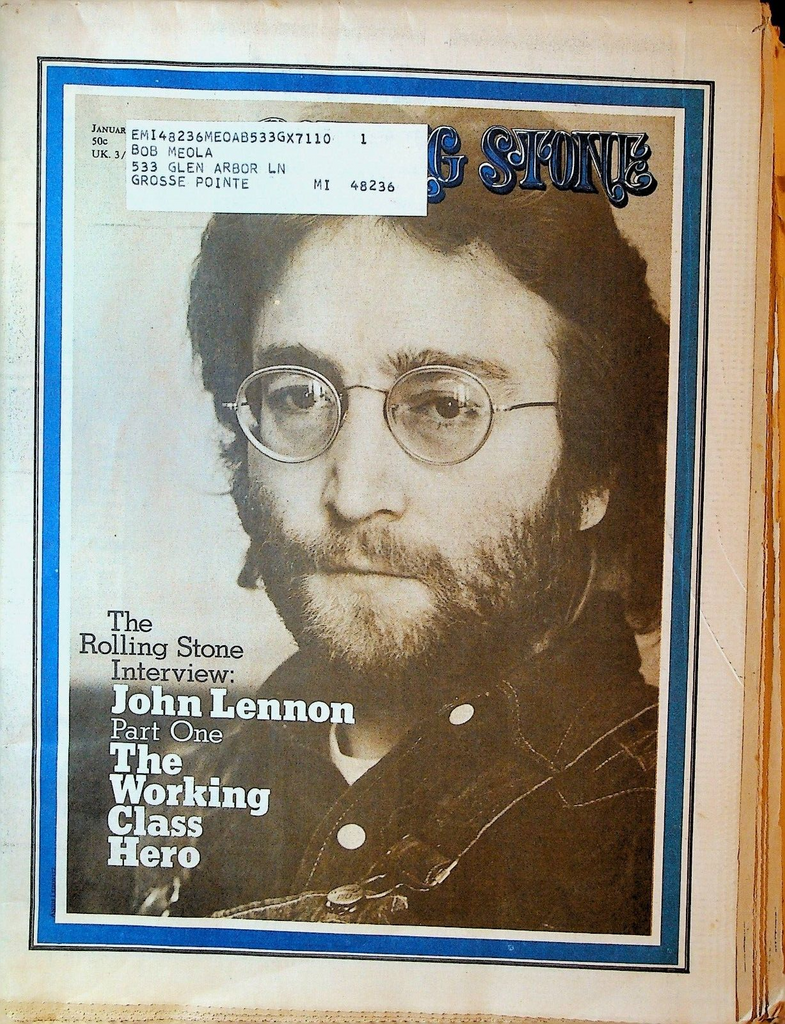 Rolling Stone Magazine 74 January 21 1971 John Lennon Interview Paul Simon