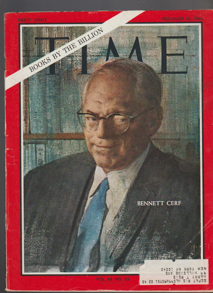 Time Magazine December 16 1966 Bennett Cerf