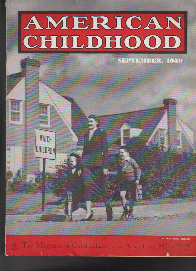 American Childhood Magazine Children Crossing Street  September 1950