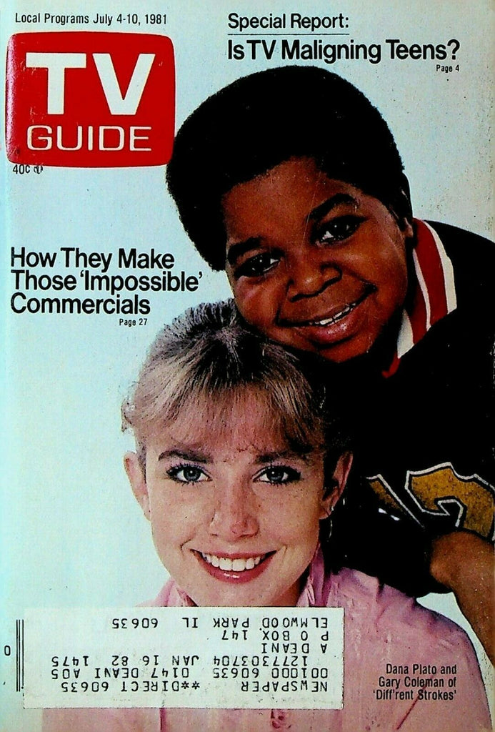 TV Guide July 4 1981 Diff'rent Strokes Dana Plato Gary Coleman Cable TV