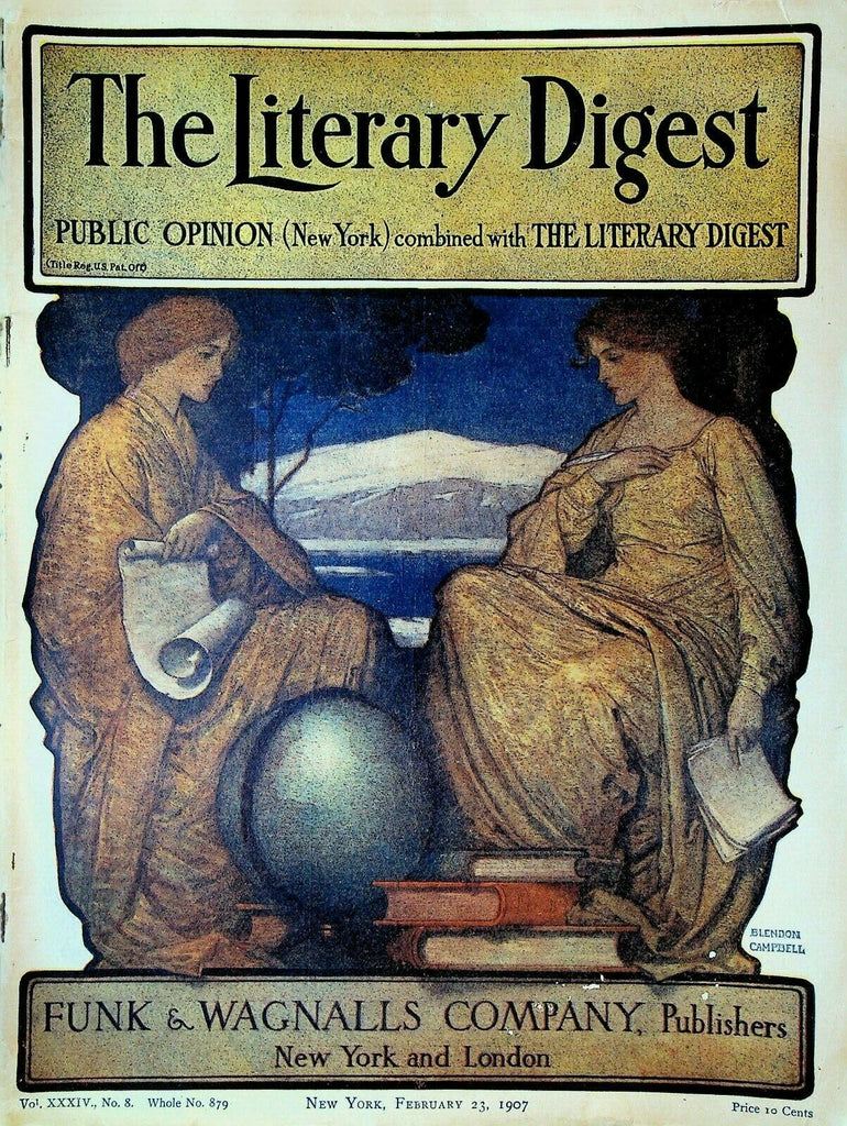 Literary Digest February 23 1907 Temperance Movement Larchmont Disaster China