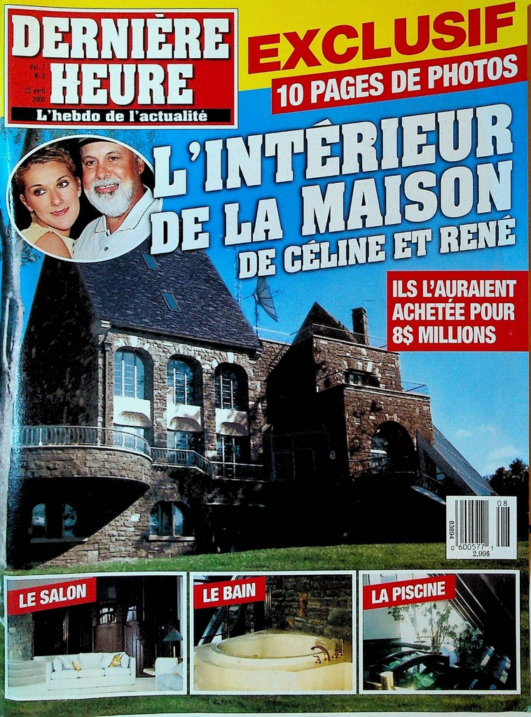 Derniere Heure Magazine April 22 2000 Celine Dion Guy Corneau Diane Laniel