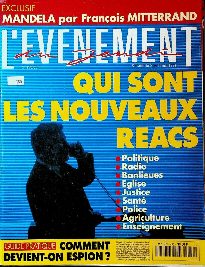 L'Evenement Magazine May 11 1994 Nelson Mandela Pope John Paul II