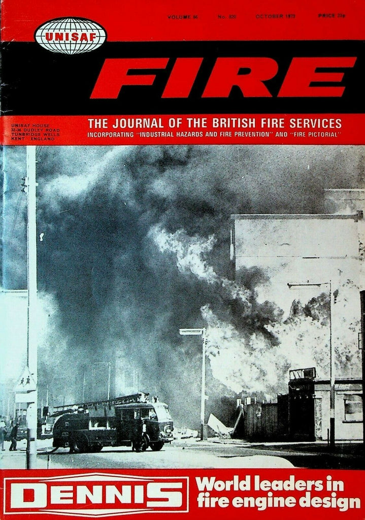 UNISAF Fire Magazine October 1973 York Street Belfast Bomb Fire Halon 1301