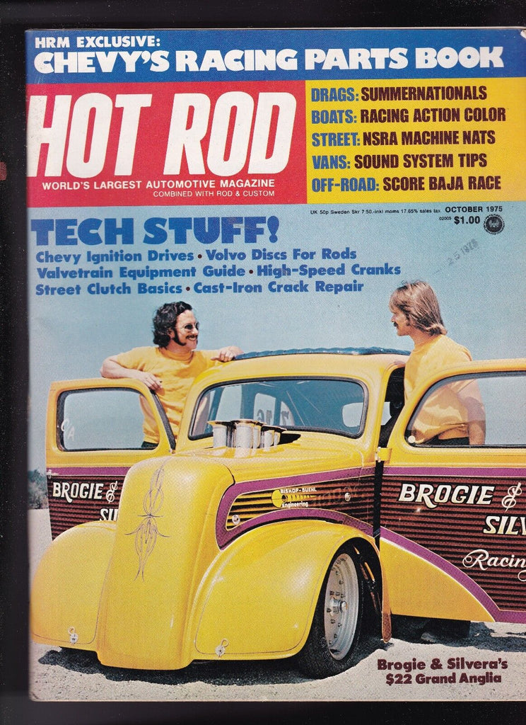 Hot Rod Magazine NSRA Machine Nationals Summernationals October 1975 FREE US S/H