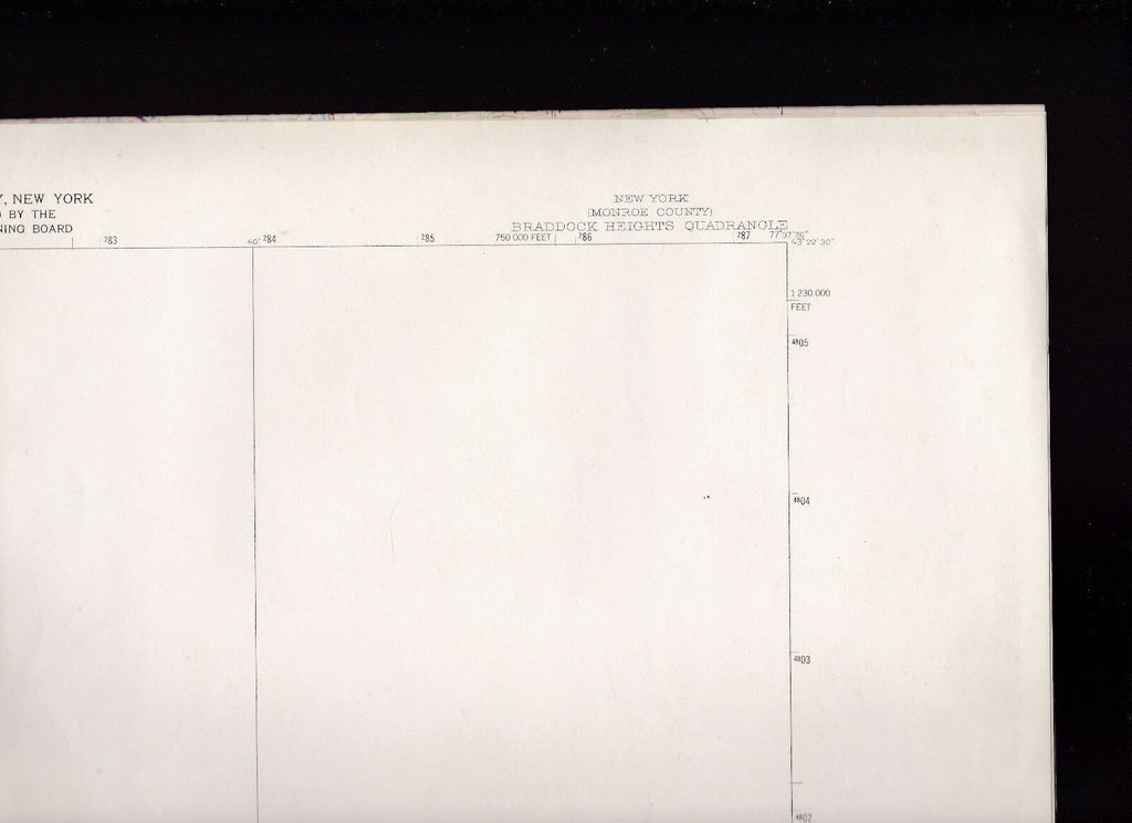 Braddock Heights Quadrangle Monroe County NY  US Geological Survey Map 1969