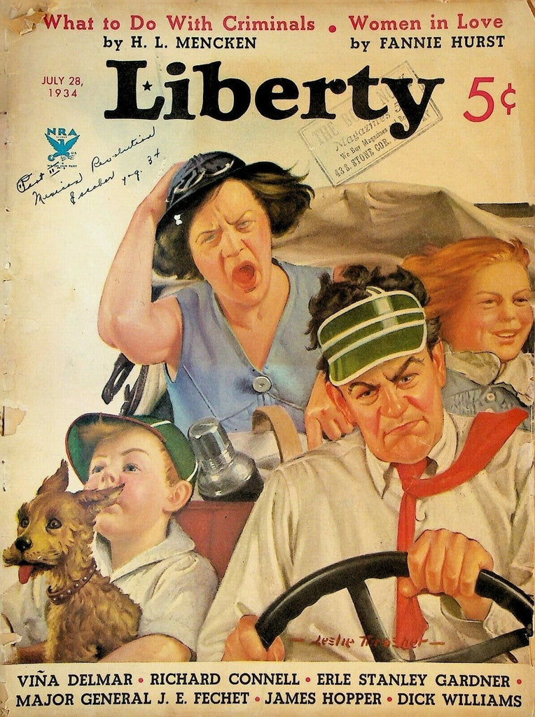 Liberty Magazine July 28 1934 Erle Stanley Gardner Rogers Hornsby Fannie Hurst