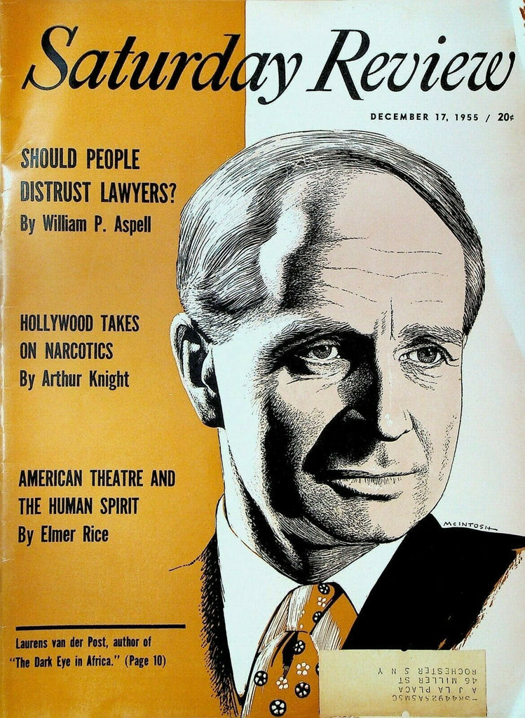 Saturday Review December 17 1955 Hollywood Takes on Narcotics