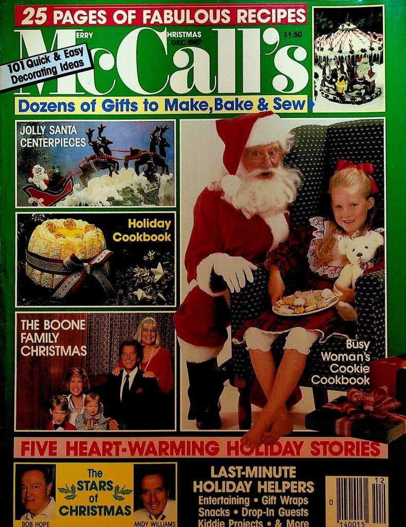 McCall's Magazine December 1987 Willie Nelson Bob Hope Pat Boone Christmas