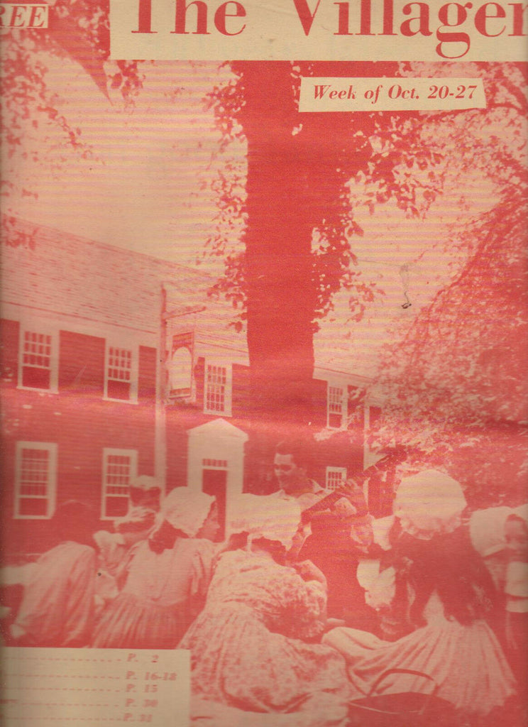 The Villager October 20 1972 New England Sturbridge