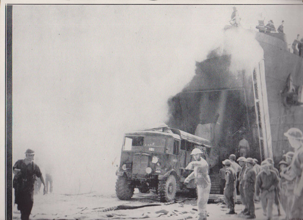 Allied Soldiers in Salerno Italy WWII Dispatch Photo News Service