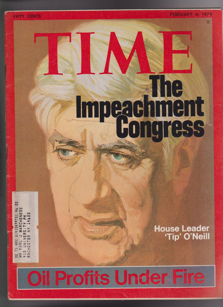 Time Magazine Richard Nixon Watergate Tip O'Neill Impeachment February 4 1974