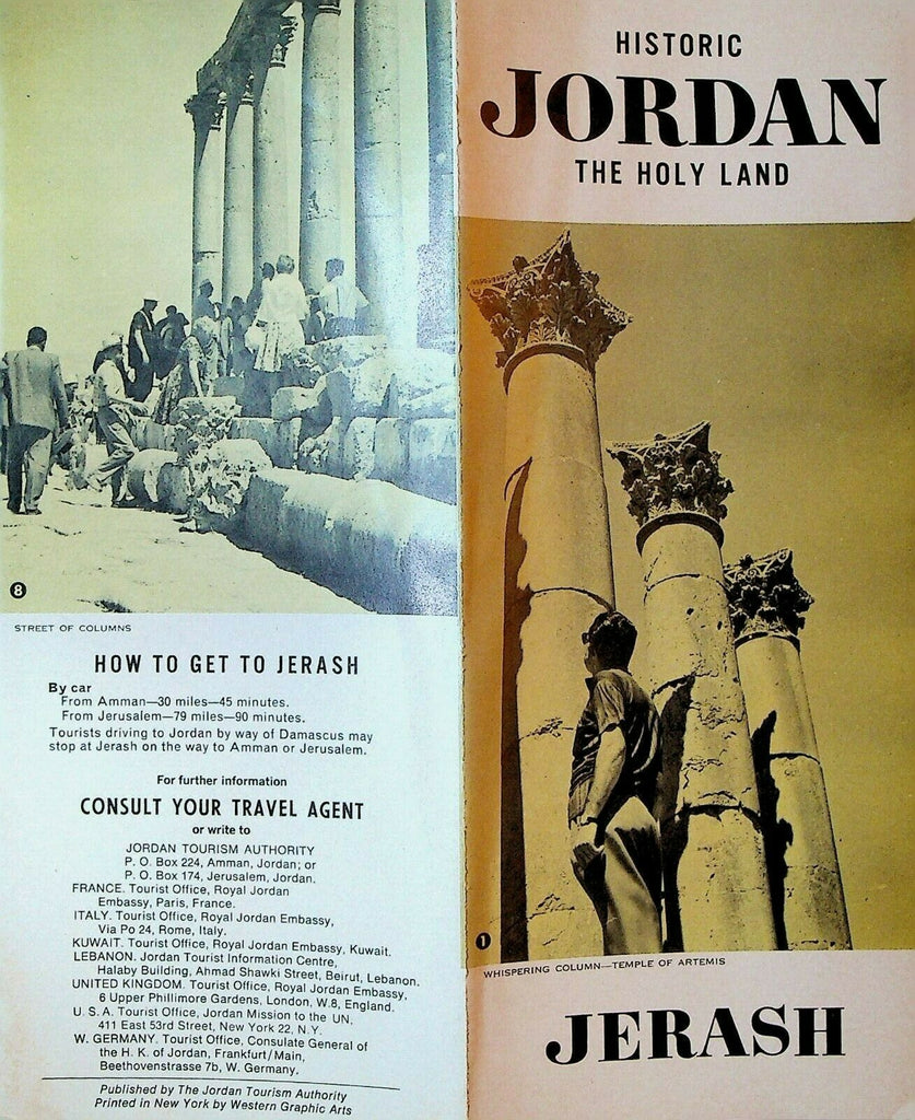 Historic Jordan the Holy Land Jerash 1950s Brochure