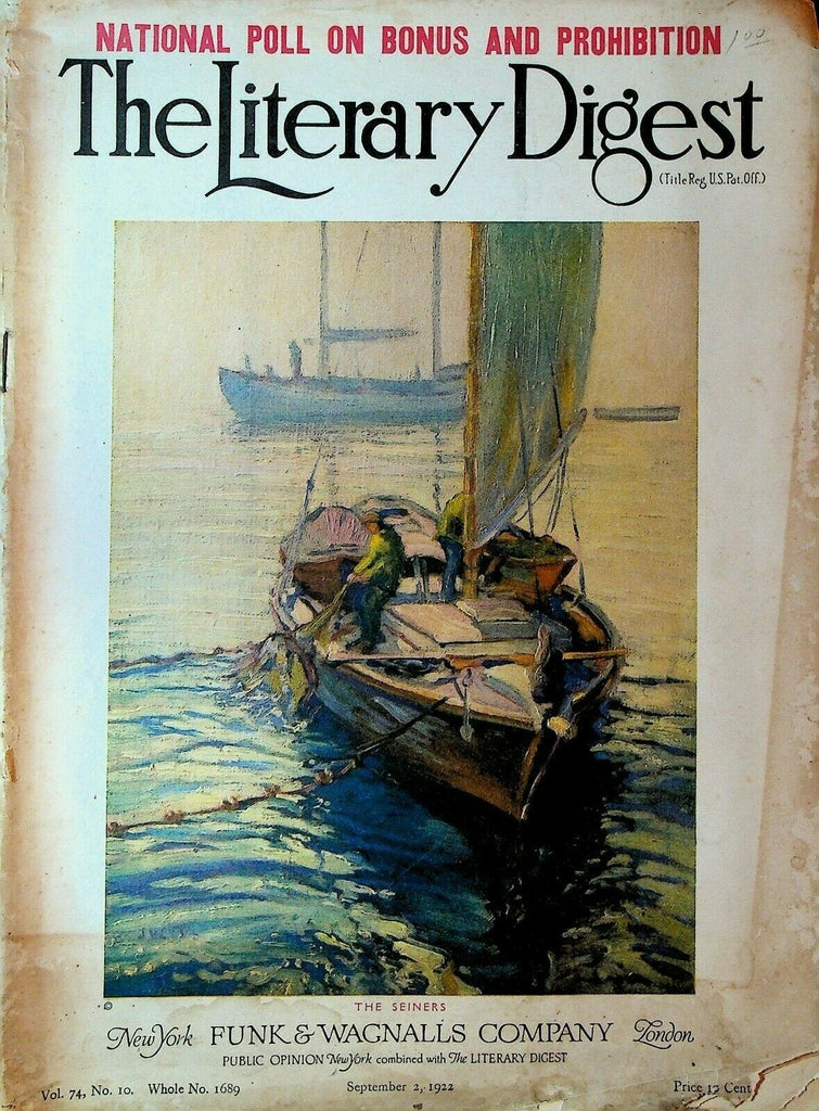 Literary Digest September 2 1922 Michael Collins Irish Free State Asbestos
