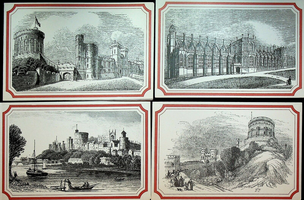 Old Windsor Castle Greeting Cards Lot of 4 Julian Berrisford Associates