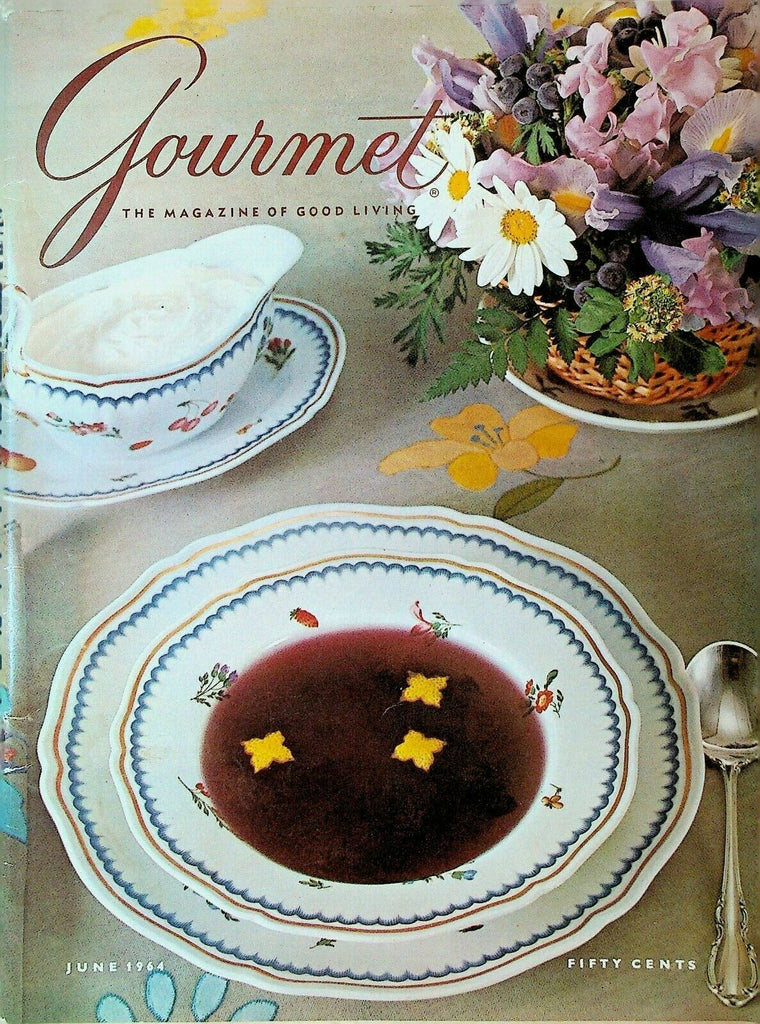 Gourmet Magazine June 1964 Blu8eberries Frozen Vegetables Brittany France
