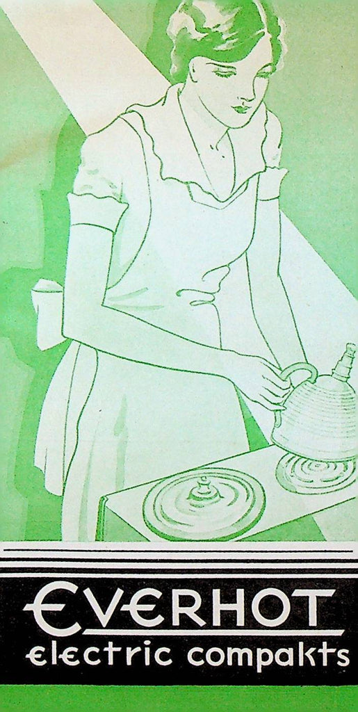 Everhot Electric Compakts Brochure Art Deco Broiler Roaster Casserole 1929