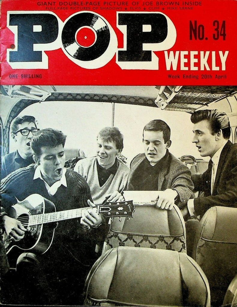 Pop Weekly #34 April 20 1963 Elvis Presley The Beatles Joe Brown Mike Sarne